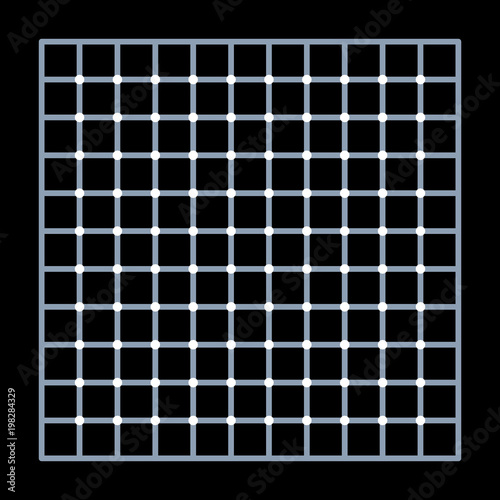Graphic fiction and visual paradox. Hypnotic optical illusion. Different magical shapes to deceive brain.