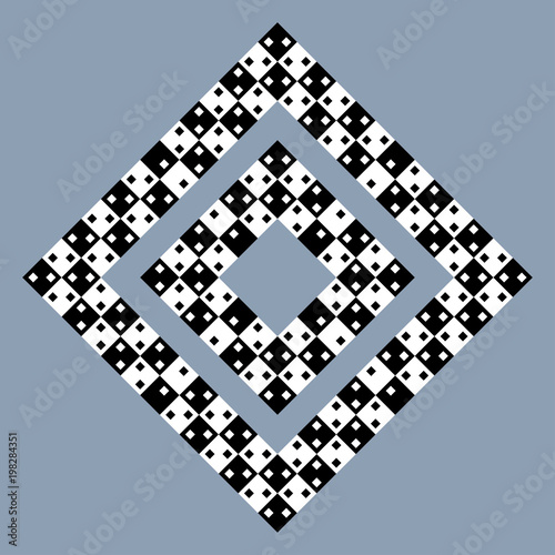 Visual deception - modern optical illusion. Funny and impossible shapes riddle.
