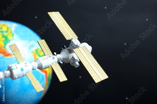 Fototapeta Naklejka Na Ścianę i Meble -  Space station  in space