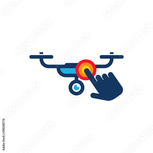 Touch Drone Logo Icon Design