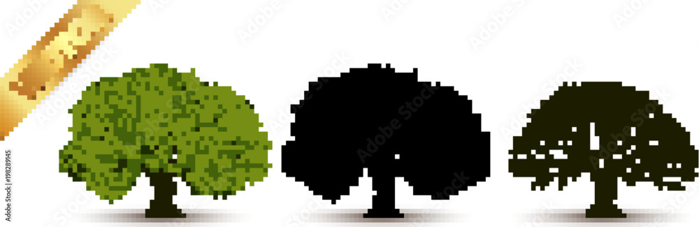 Obraz premium Beautiful tree Realistic on a white background.