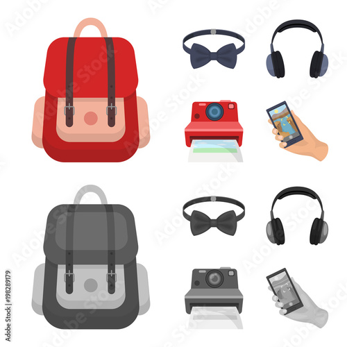 Hipster, fashion, style, subculture .Hipster style set collection icons in cartoon,monochrome style vector symbol stock illustration web.