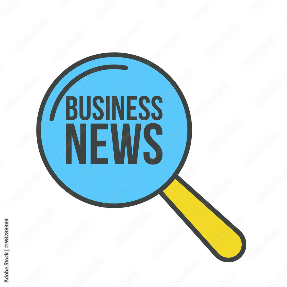 Business News Word Magnifying Glass Business News Word Magnifying Glass