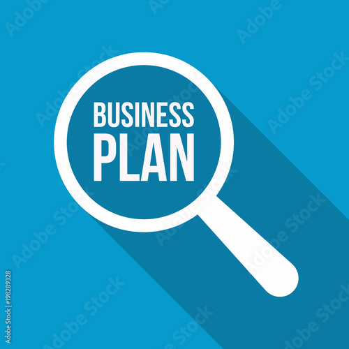 Business Plan Word Magnifying Glass