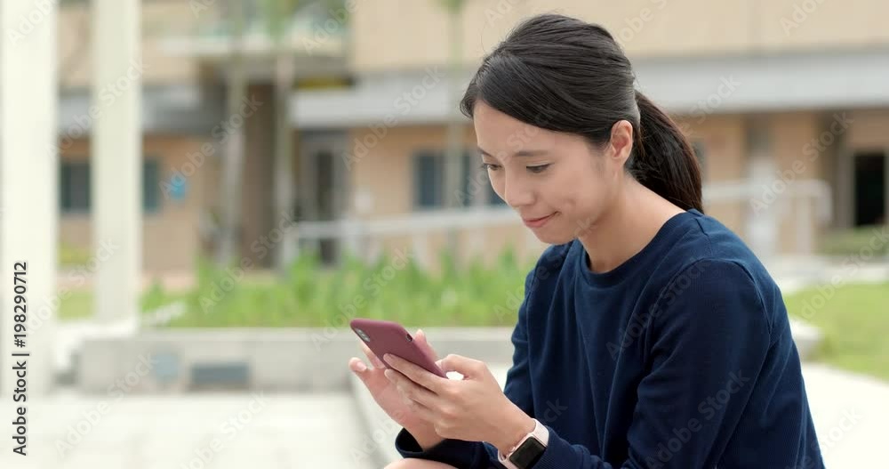 Young woman use of smart phone Young woman use of smart phone
