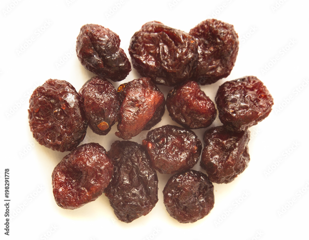 dried cranberry fruit isolated on white background. closeup image dried cranberry fruit isolated on white background. closeup image
