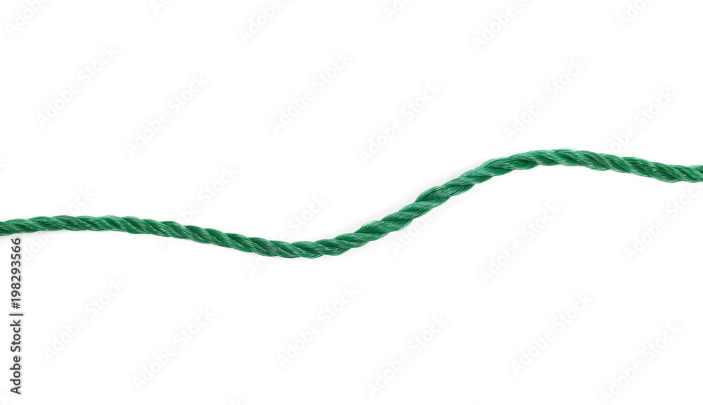 Coiled Thick String Green On White Stock Photo 74806252