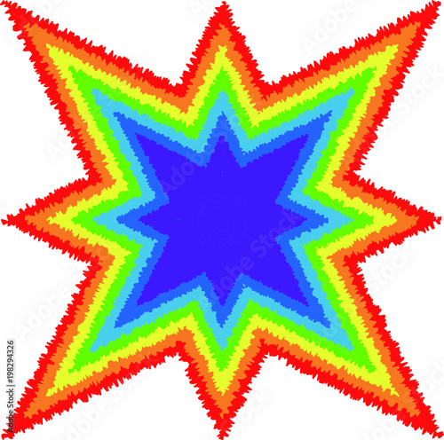 Rainbow color explosion 1