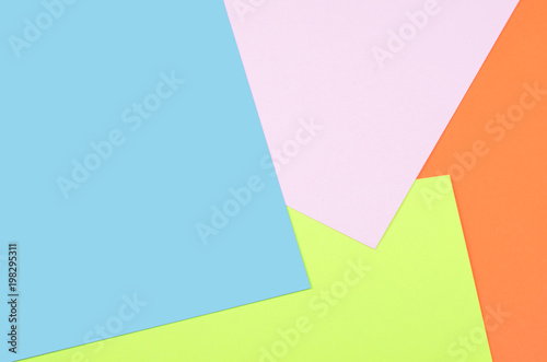 yellow and cyan, pink colorful pastel paper background.