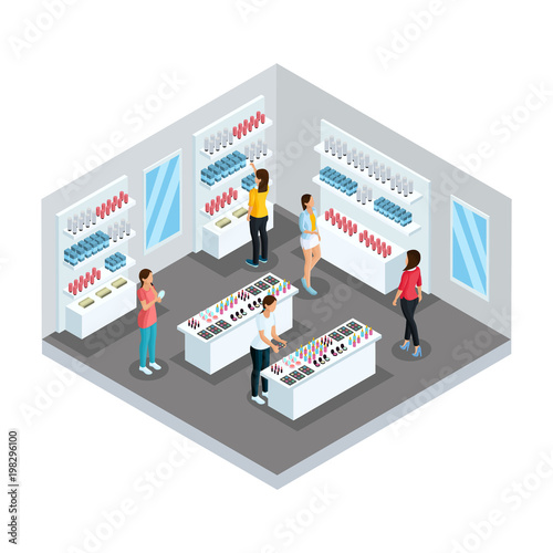 Isometric Cosmetic Store Template