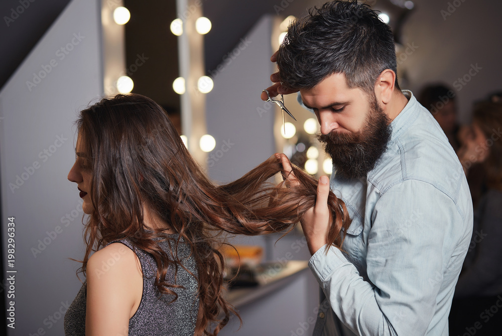 Barber Chopping Off A Girls Hair