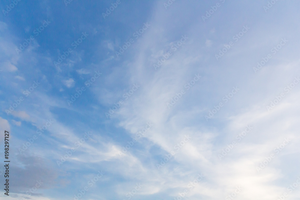 light cirrus cloud on blue sky background