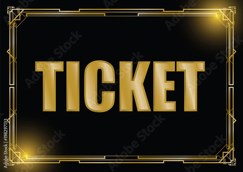 art deco ticket background