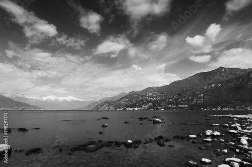 Panorama sul Lago di Como da Bellagio, Lombardia, Italia