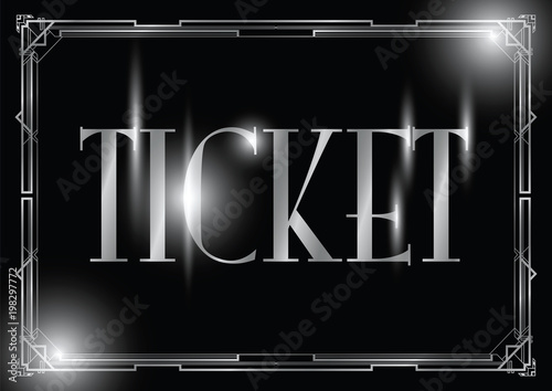 art deco ticket background