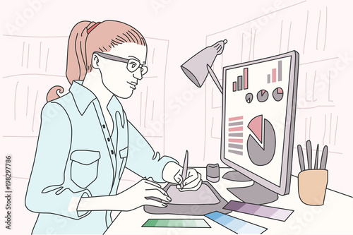 Designer artist doodle vector design