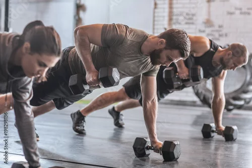 Obraz Ludzie z treningu Crossfit