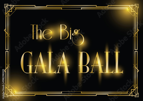big gala ball art deco background