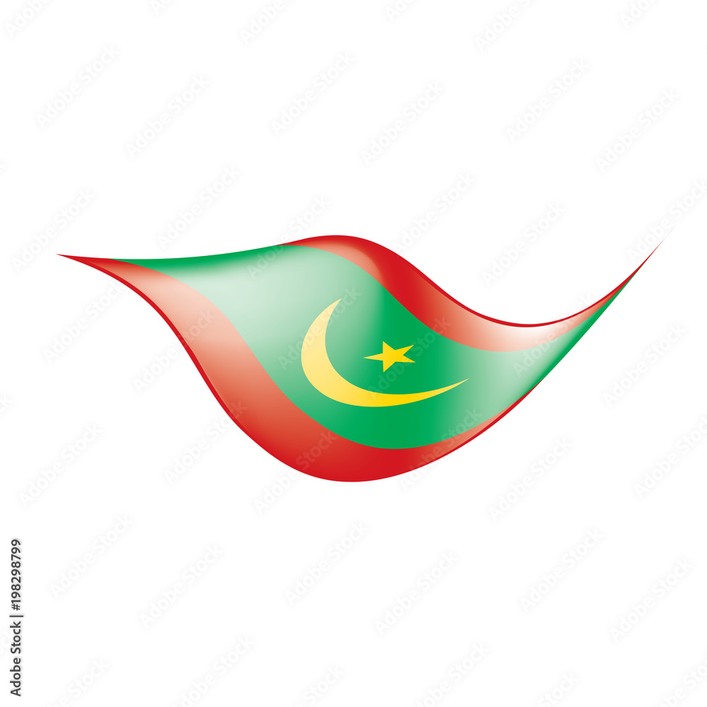 Obraz premium Mauritania flag, vector illustration