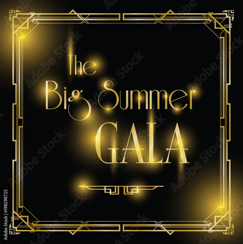 big gala ball art deco background