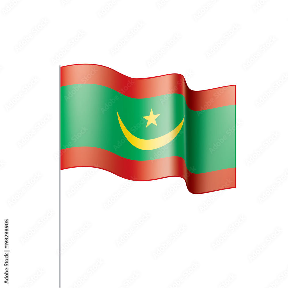 Mauritania flag, vector illustration Mauritania flag, vector illustration
