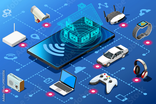 Home control panel on mobile device