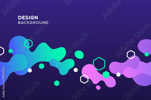 Abstract backgrounds with a colored dynamic spots. Vector illustrations.