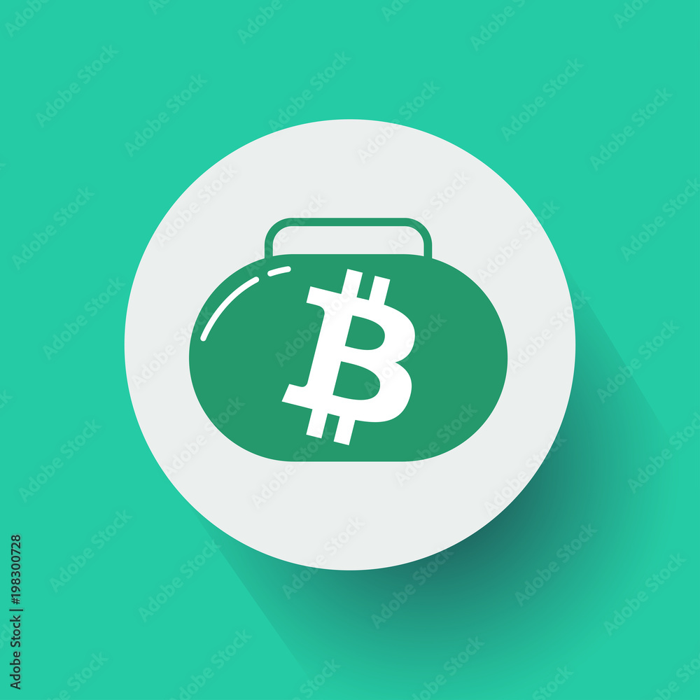 Bitcoin sign icon flat design network money symbol. For mobile user interface. Vector, illustration eps10 Bitcoin sign icon flat design network money symbol. For mobile user interface. Vector, illustration eps10