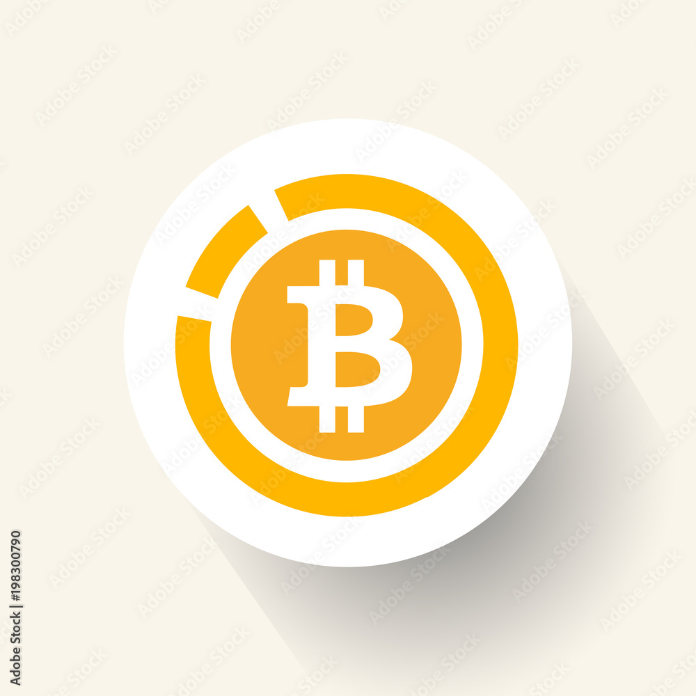 Bitcoin sign icon flat design network money symbol. For mobile user interface. Vector, illustration eps10 Bitcoin sign icon flat design network money symbol. For mobile user interface. Vector, illustration eps10