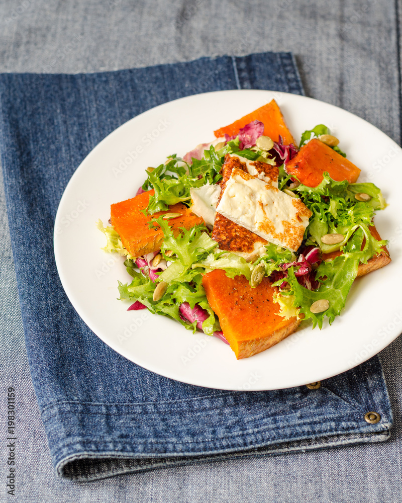 Roast pumpkin salad with pumpkin seeds and feta Roast pumpkin salad with pumpkin seeds and feta
