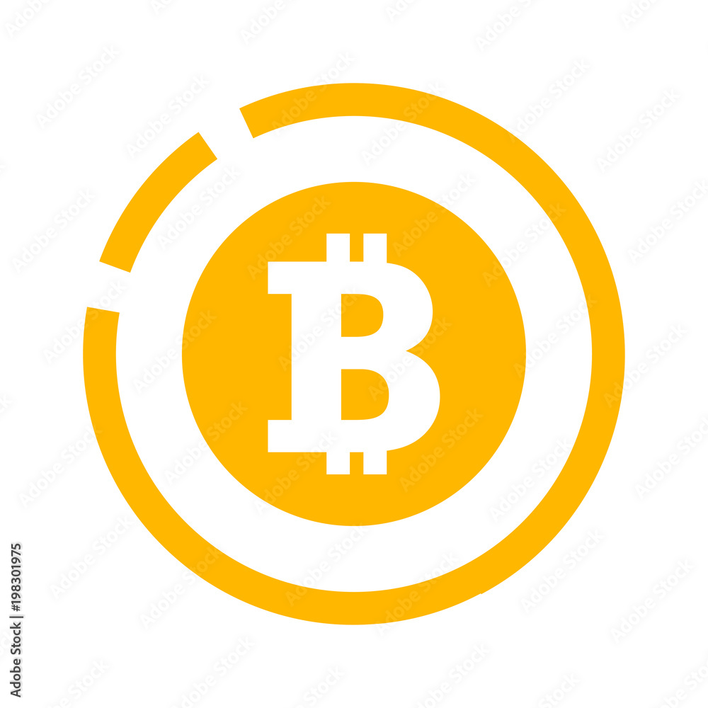 Bitcoin sign icon flat design network money symbol. For mobile user interface. Vector, illustration eps10 Bitcoin sign icon flat design network money symbol. For mobile user interface. Vector, illustration eps10