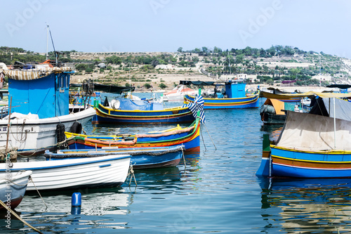 Typical Seaside port in Valletta in Malta © ilolab
