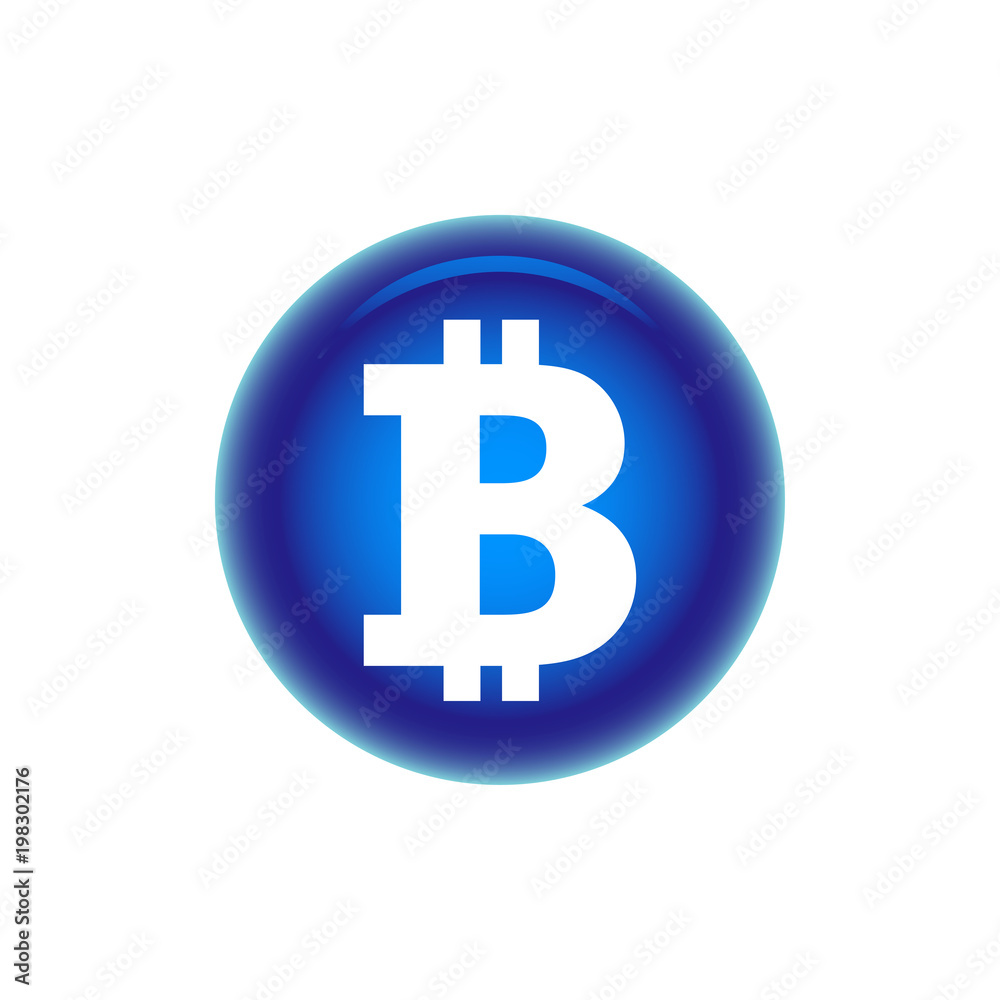 Bitcoin sign icon flat design network money symbol. For mobile user interface. Vector, illustration eps10 Bitcoin sign icon flat design network money symbol. For mobile user interface. Vector, illustration eps10