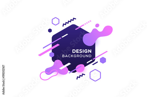 Trendy concept abstract geometric design, memphis background. Applicable for placards, brochures, posters, covers and banners. Vector illustration.