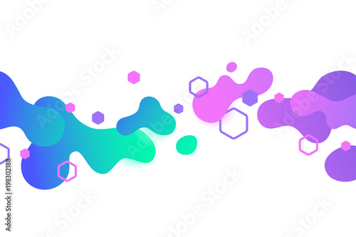 Abstract backgrounds with a colored dynamic spots. Vector illustrations.