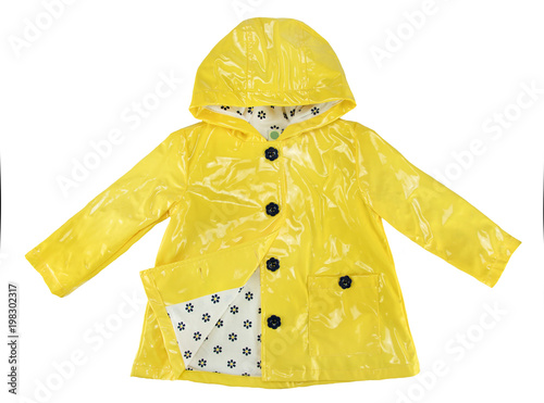 elegance rain jacket yellow for girl  photo