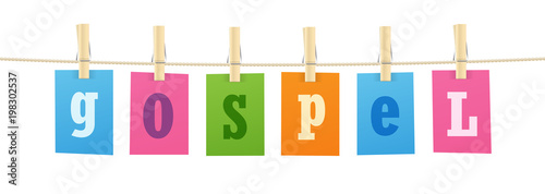 GOSPEL colourful letters icon