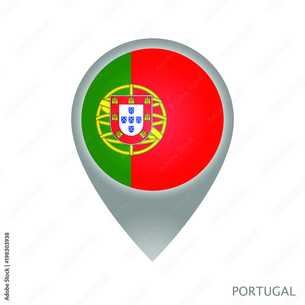 Portugal mapa icono vector