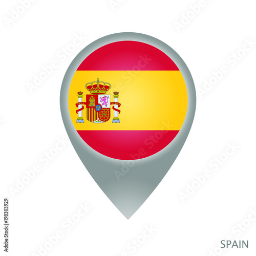 Map pointer with flag of Spain. Gray abstract map icon. Vector Illustration. Free Download Map pointer with flag of Spain. Gray abstract map icon. Vector Illustration. - GFXLoad