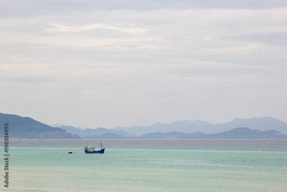 view of the sea from the coast of Vietnam