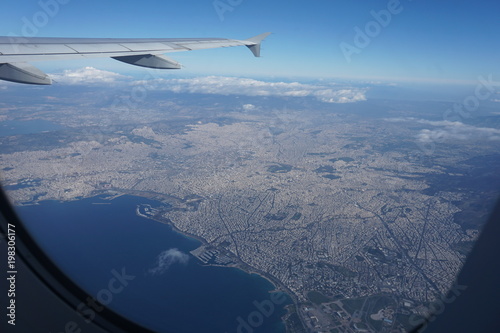 Airplane view and wing