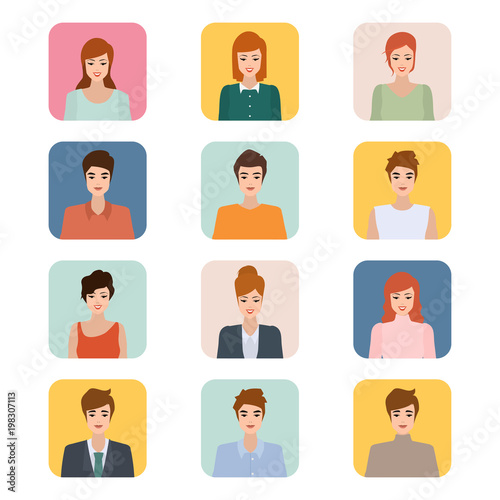 Group of people diversity. Vector illustration of flat design people characters. Business character in human resource.