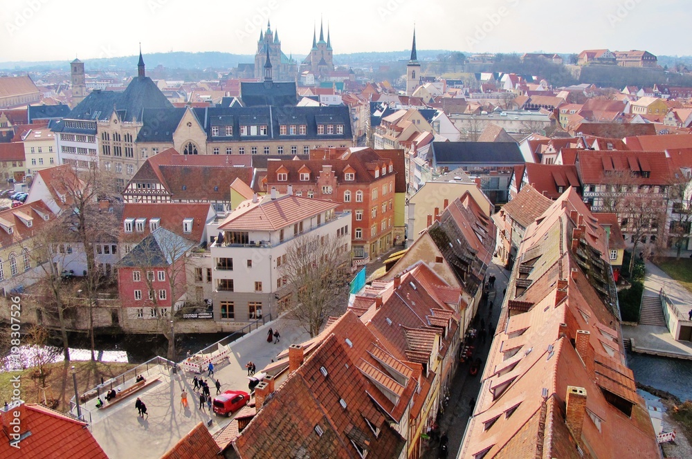 Obraz premium Erfurt, Blick vom Turm der Ägidienkirche