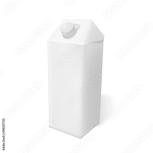 Empty  realistic packaging layout with screw cap 