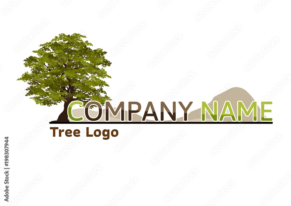 Obraz premium Abstract Tree Logo Design Vector. 