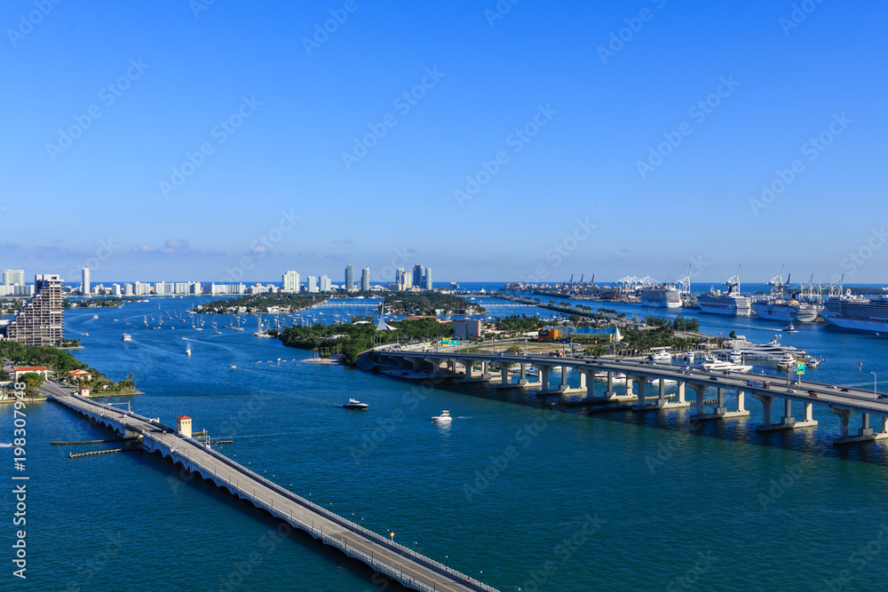 Bridges and Boats in Biscayne Bay
