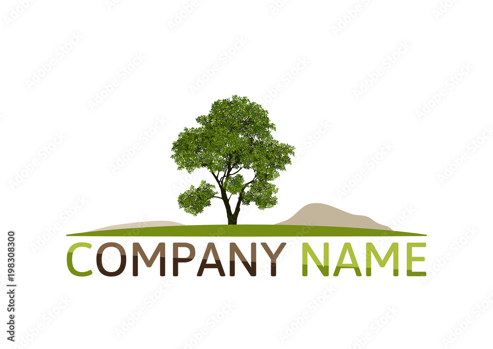 Obraz premium Abstract Tree Logo Design Vector.