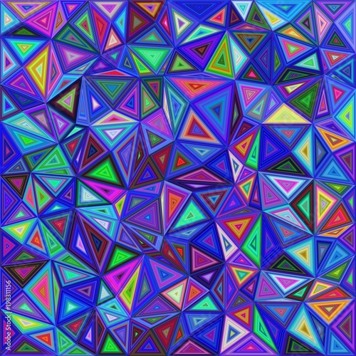 Colorful chaotic vector triangle mosaic background design