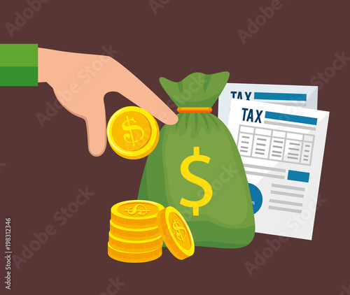 tax day time set icons