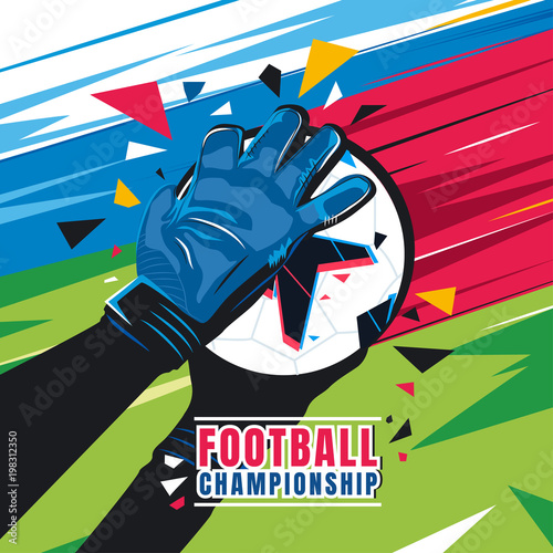Football championship. Concept vector illustration